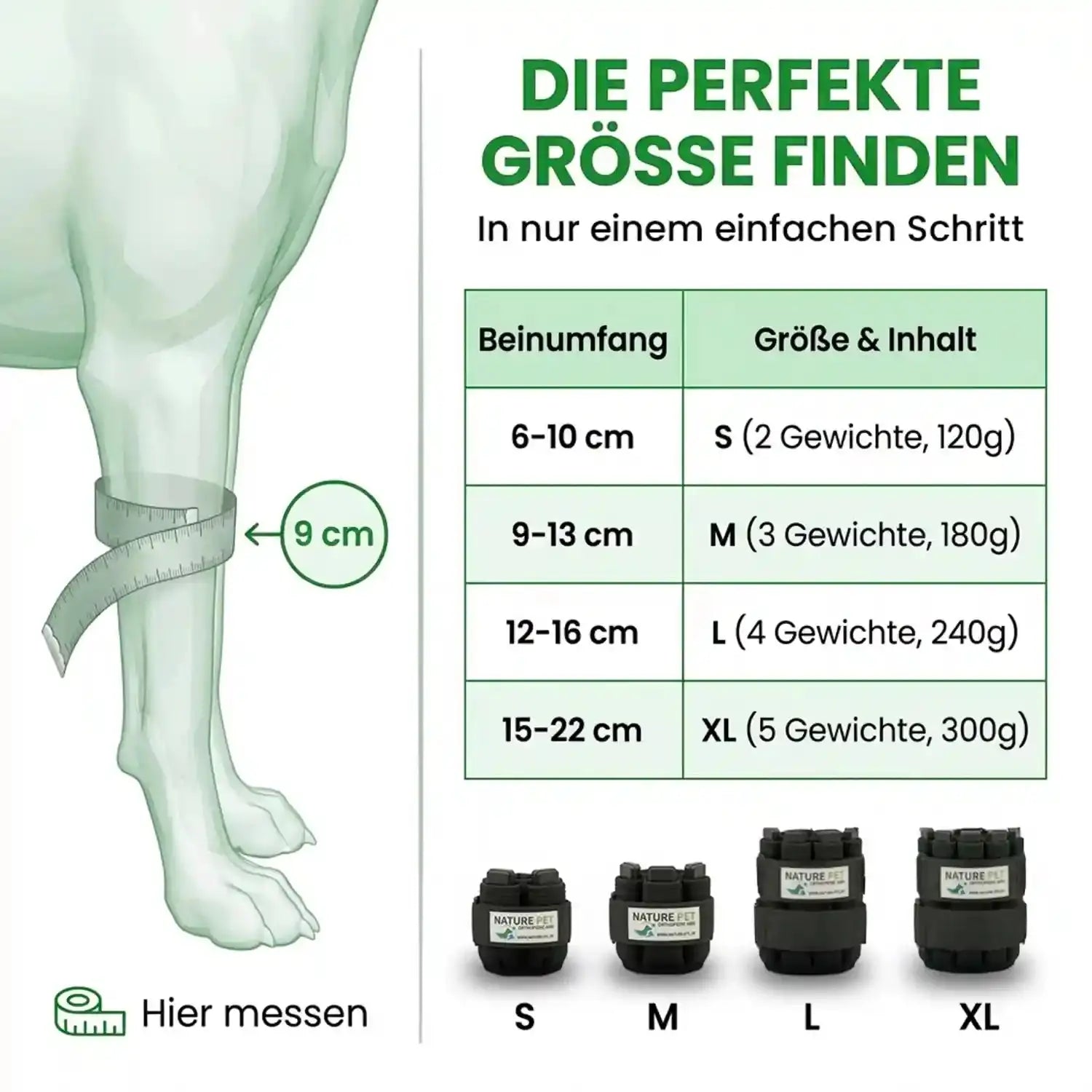 Gewichtsmanschette für Hunde