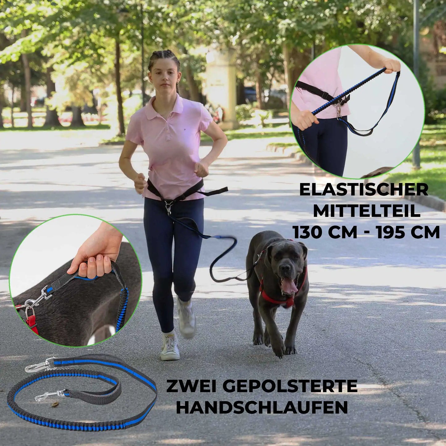 Freihand Joggingleine für Hunde