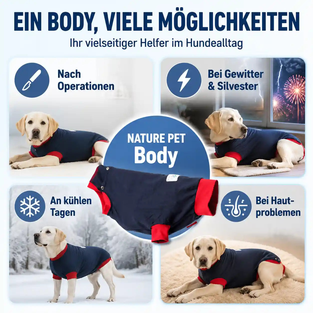 Hunde OP Body – Die komfortable Alternative zur Halskrause