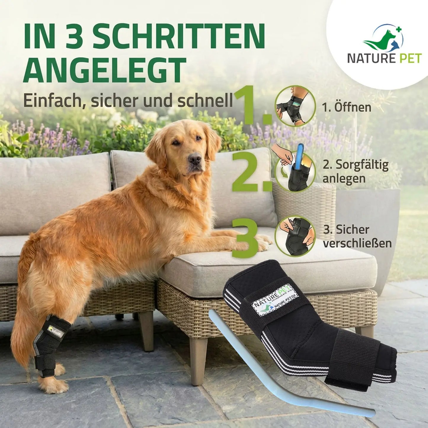 Sprunggelenk Durchtrittigkeits Bandage für Hunde